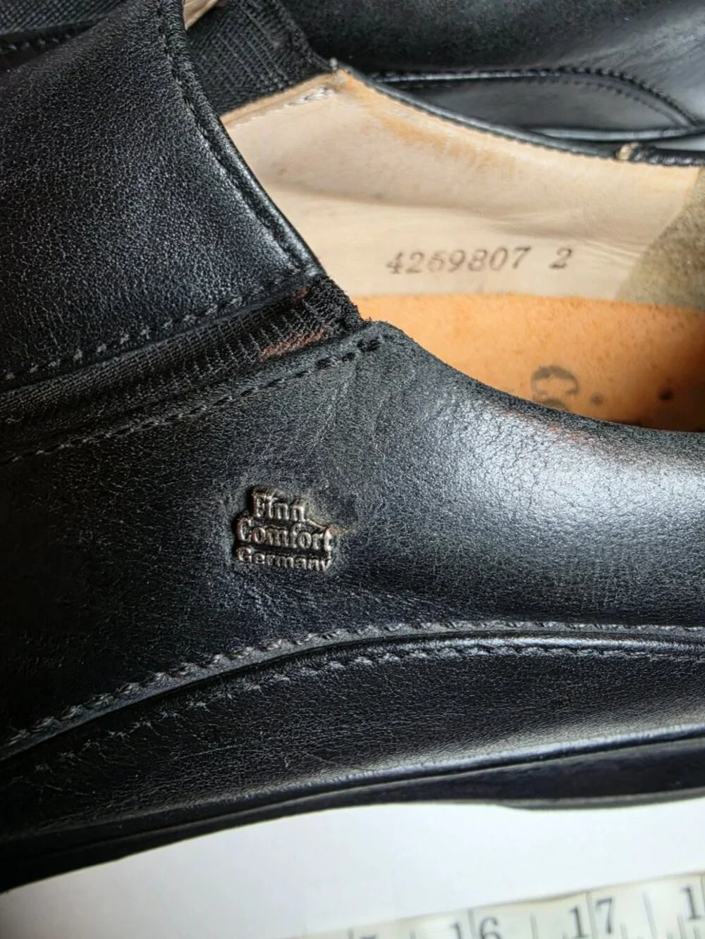 Finn Comfort  Seoul Women's Black Leather Slip-On Loafers UK 5.5 US Sz 8